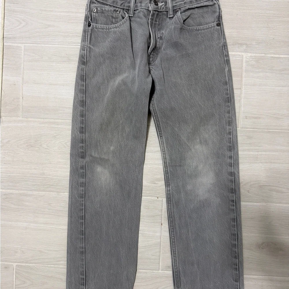 Levi's Men's 505 Gray Straight Jeans - Picture 2 of 5